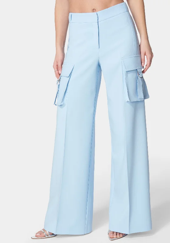 High Waist Ultra Wide Leg Cargo Pant