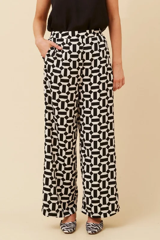 LOXANA GEOMETRIC PRINT PANTS