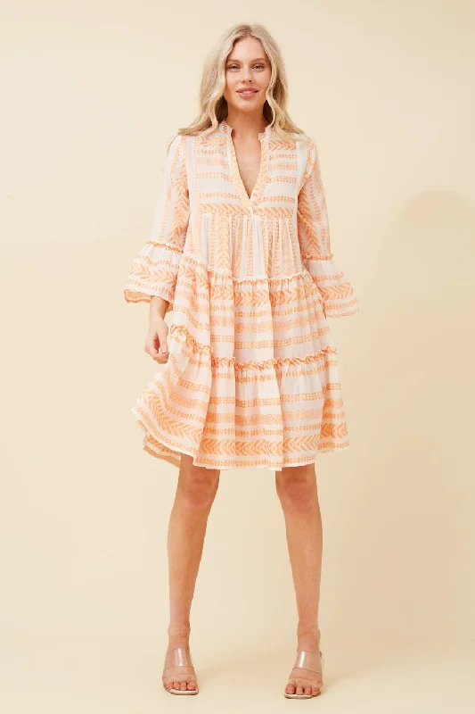 AMIRA JACQUARD BOHO SHORT DRESS