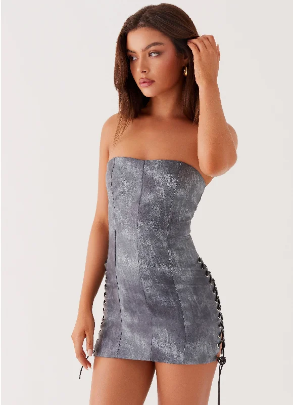 Better When I'm Dancing Mini Dress - Graphite