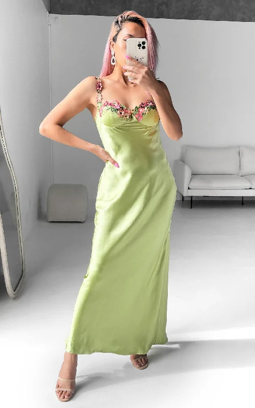 Elloise Maxi Dress - Lime Green