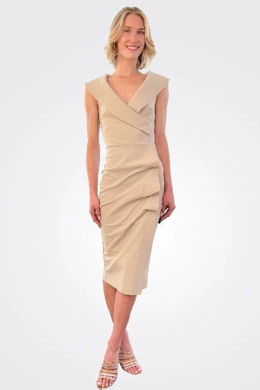 Fiynorc Stretch Jersey Dress - Sand