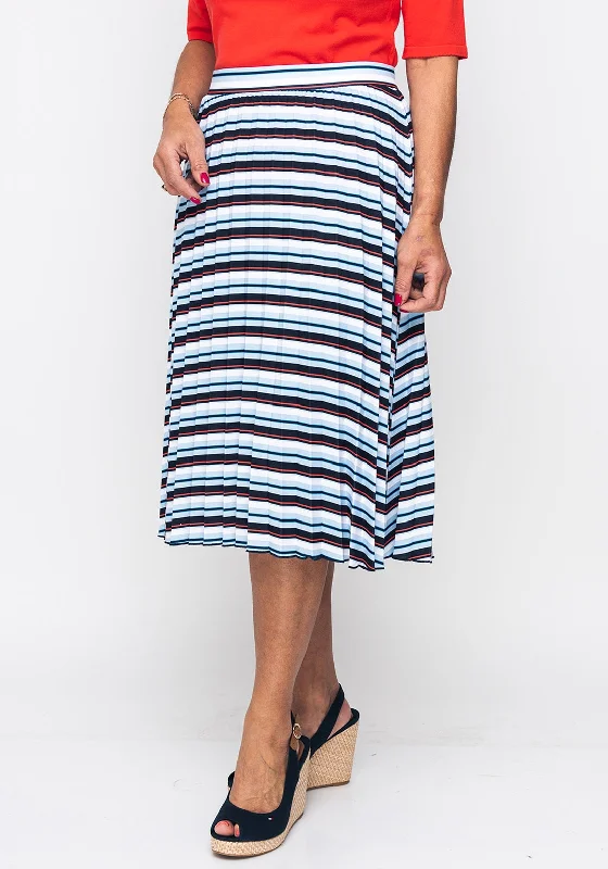 Gerry Weber Striped Pleated Skirt, Multi