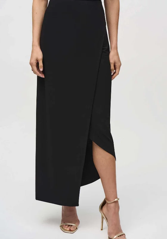 Joseph Ribkoff Jersey Wrap Maxi Skirt, Black