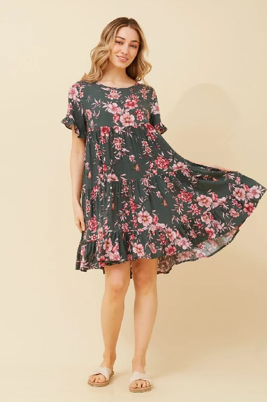 KELLY FLORAL BABYDOLL DRESS