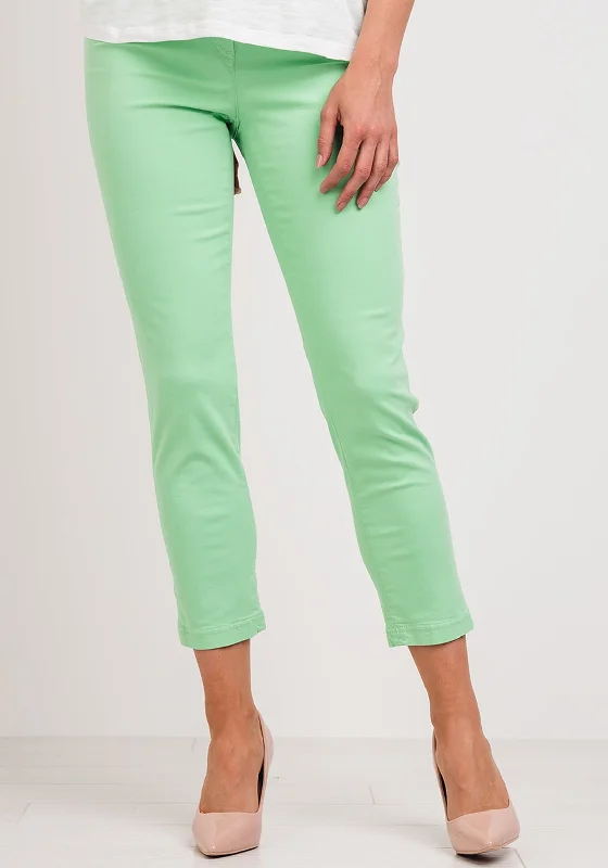 Robell Bella 09 Slim Fit Crop Jeans, Paradise Green