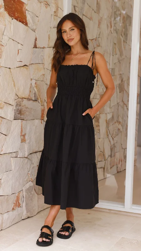 Samaya Midi Dress - Black