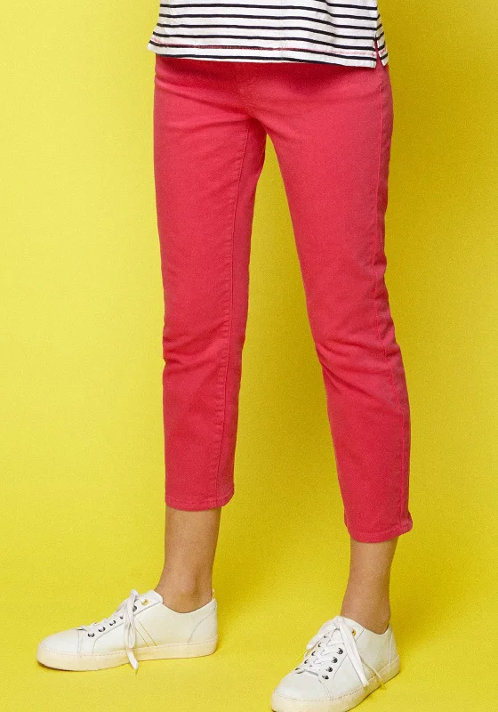 White Stuff Ash Straight Cropped Jeans, Spicy Pink