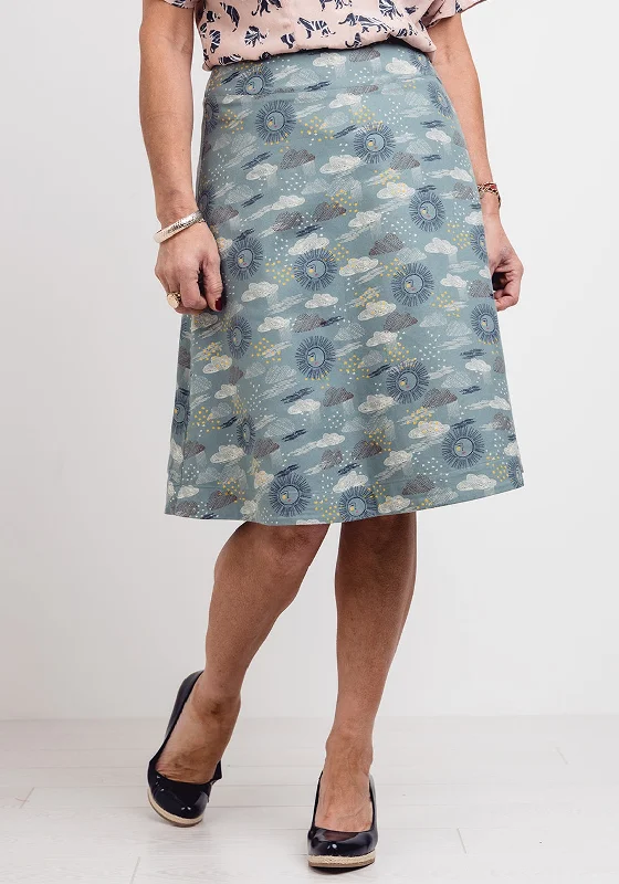 White Stuff Precipitation Reversible Skirt, Blue