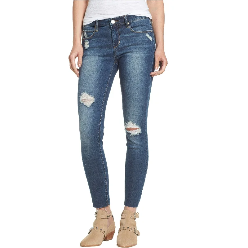 Articles of Society Womens Sarah Distressed Skinny Fit Jeans, Blue, 29