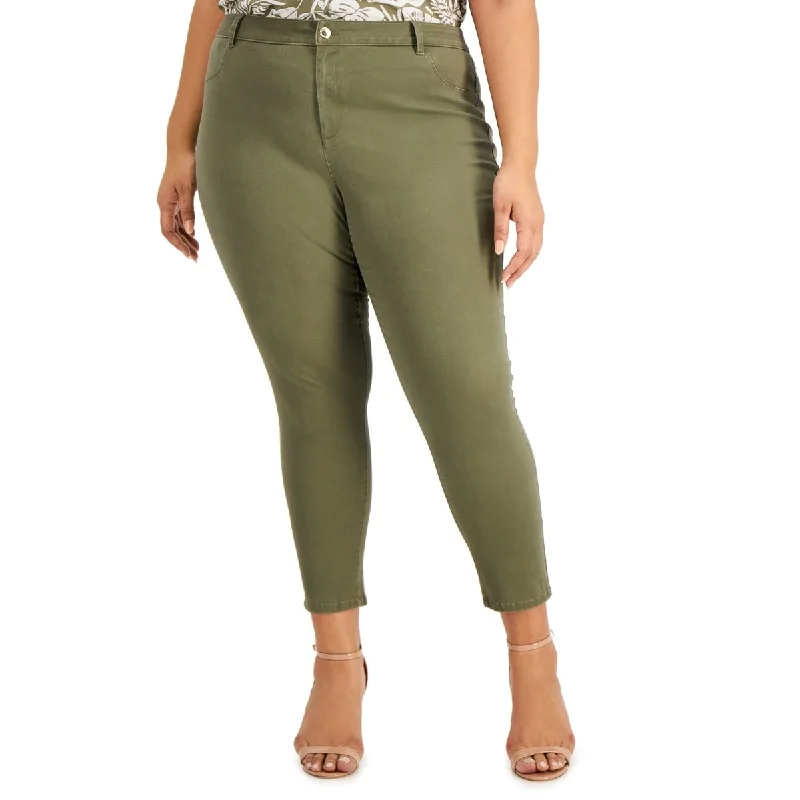 Calvin Klein Women's Cotton Twill Pants Green Size 20W