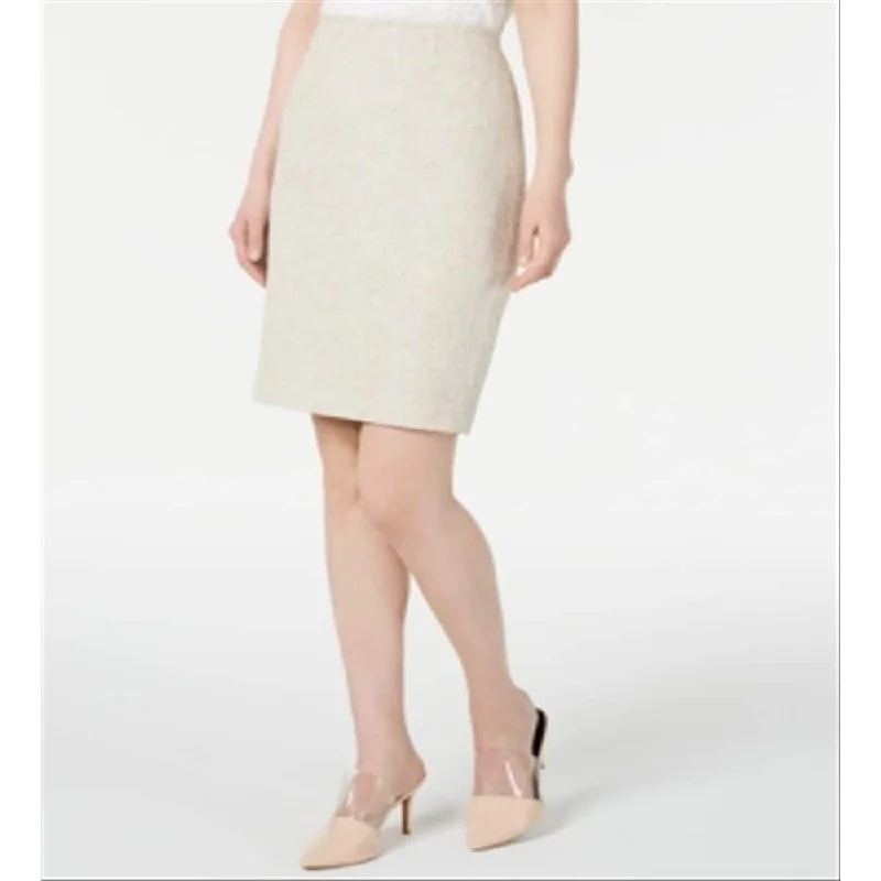 Calvin Klein Women's Tweed Skirt Beige Size 2