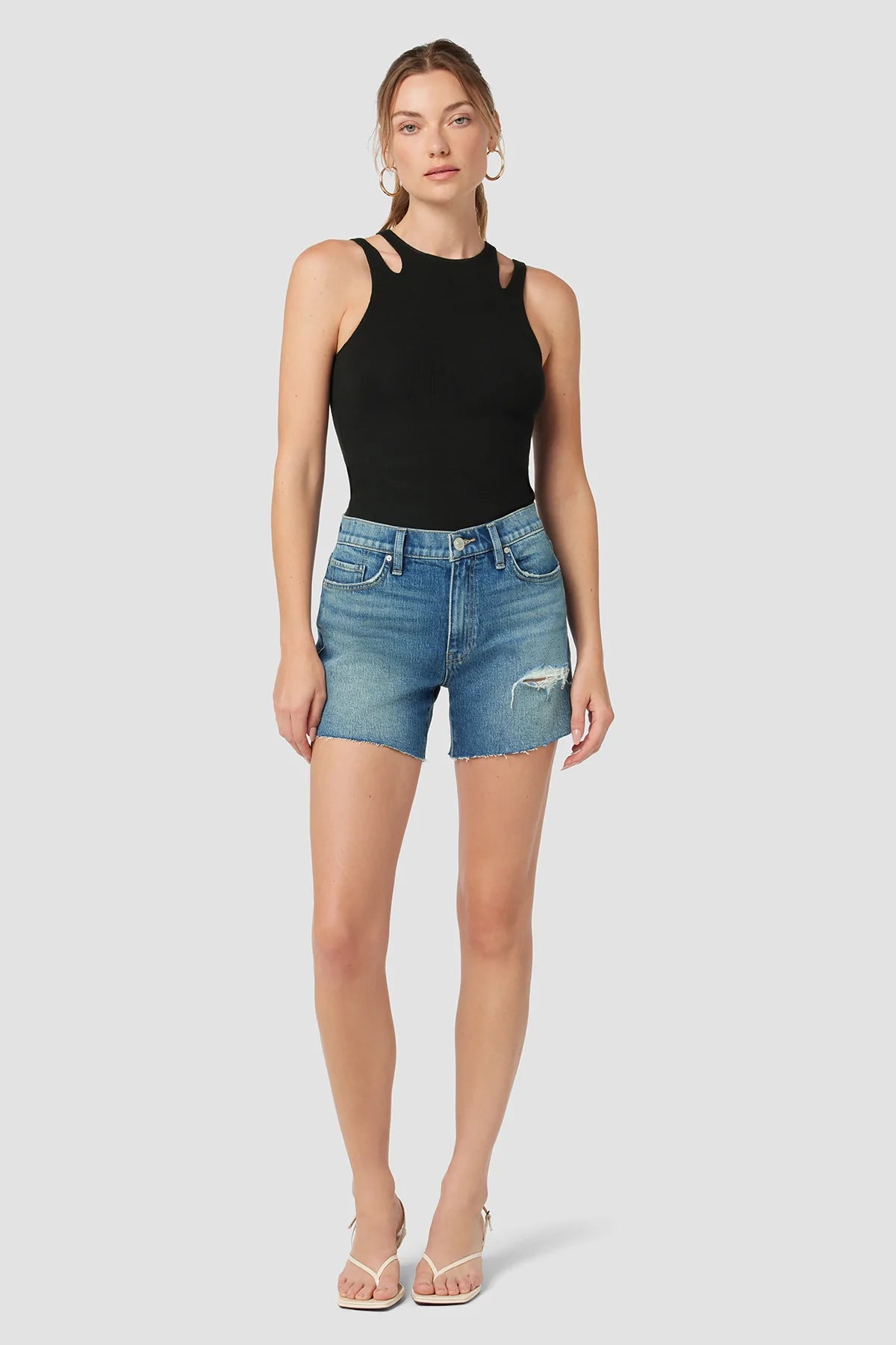 Devon High Rise Boyfriend Shorts - Surf City