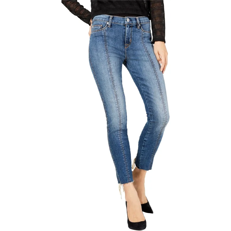 Hudson Womens Lace-Up Cropped Skinny Fit Jeans