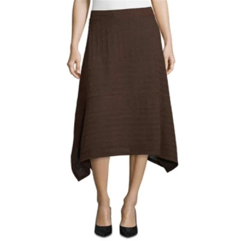 John Paul Richard Women's Handkerchief Hem Textured Skirt Green Size X-Large