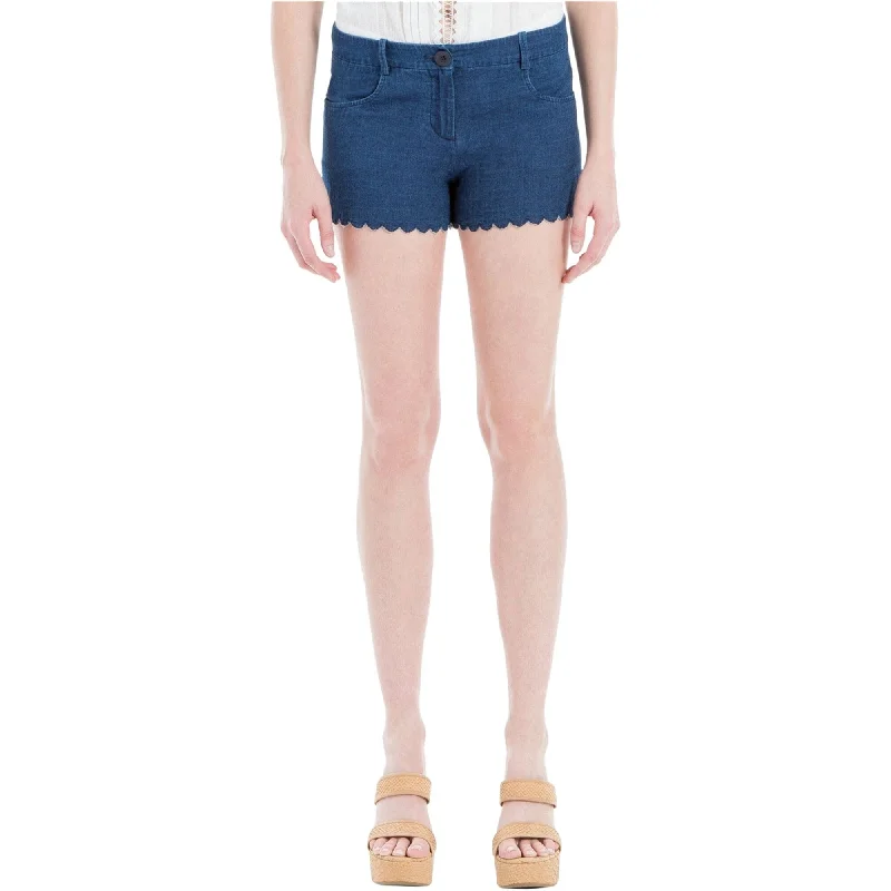 Max Studio London Womens Basic Casual Denim Shorts, Blue, 10