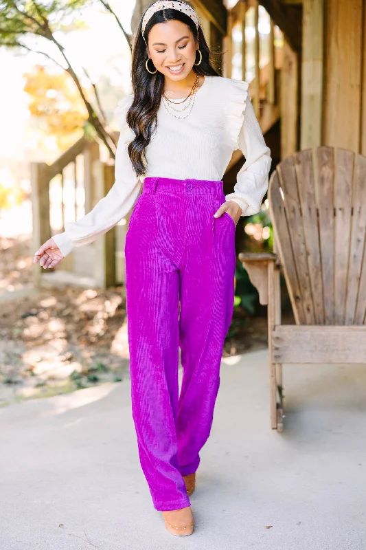 No Limits Magenta Purple Corduroy Pants