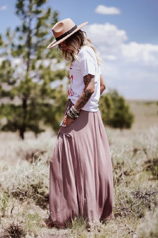 The Perfect Pocketed Maxi Skirt - Mocha