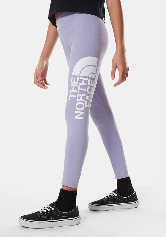 The North Face Girls Large Logo Leggings, Sweet Lavender