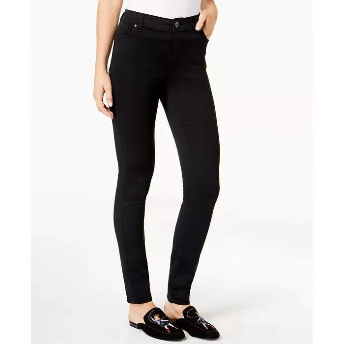 INC International Concepts Women's Petite Incfinity Skinny Jeans Black Size 0